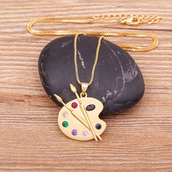 Elena | Palette Brush Necklace