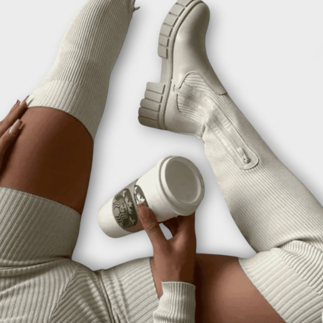Lureva | Overknee Boots With Chunky Sole