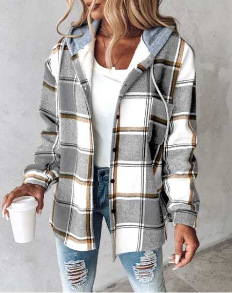 Elegant Jasmine | Blocked Jacket for a Unique Style