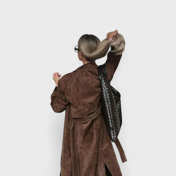 Veronika | Elegant High-Collar Trench Coat