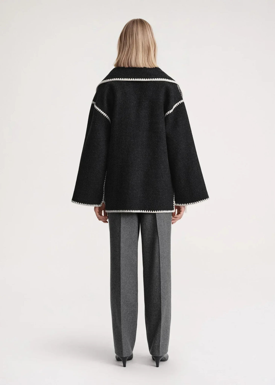 CANDICE – OVERSIZED COAT WITH SCARF DETAIL