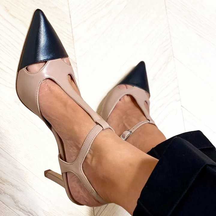 DAISY – TWO-TONE T-STRAP HEEL