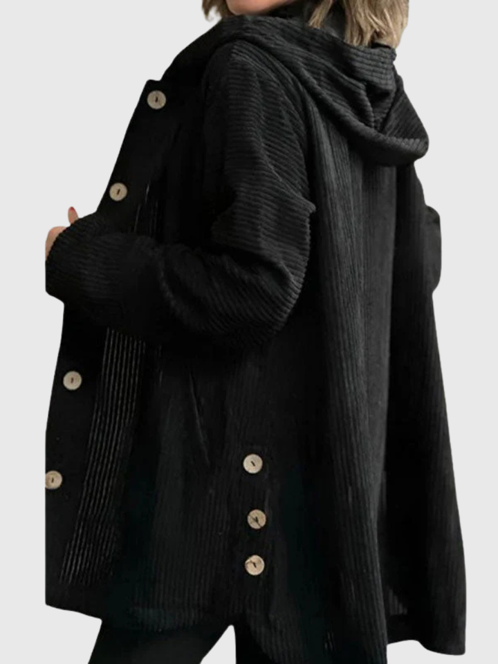 Claudine | Corduroy Hooded Jacket