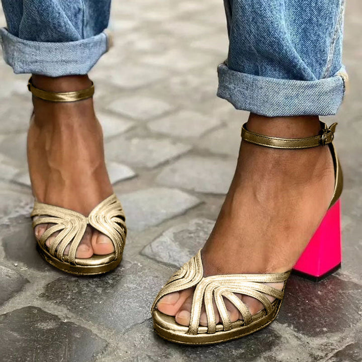 Vanessa | Classic sandals with ankle strap and open toes