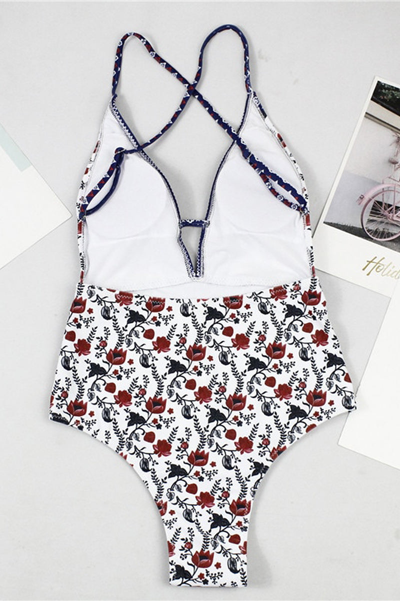 Dyani™ - BOHO PRINT SWIMSUIT WITH V-NECK DESIGN
