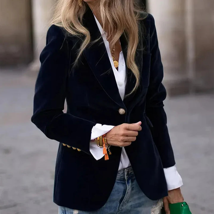 Savannah™ - Elegant Velvet Blazer for a Refined Style
