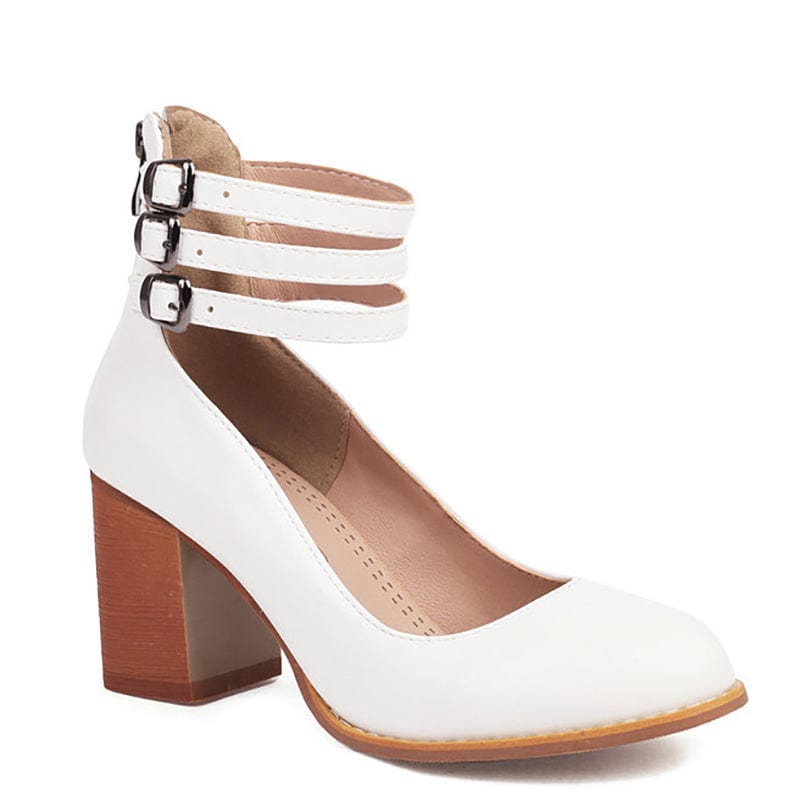 Ariana - Triple Buckle Heels