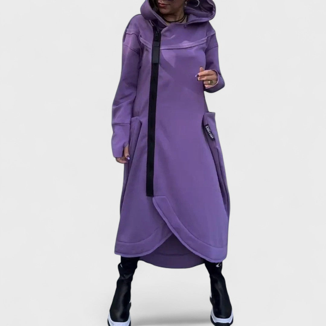 Mana | Long Hooded Zip-Up Sweatshirt in Lightweight, Breathable Fabric