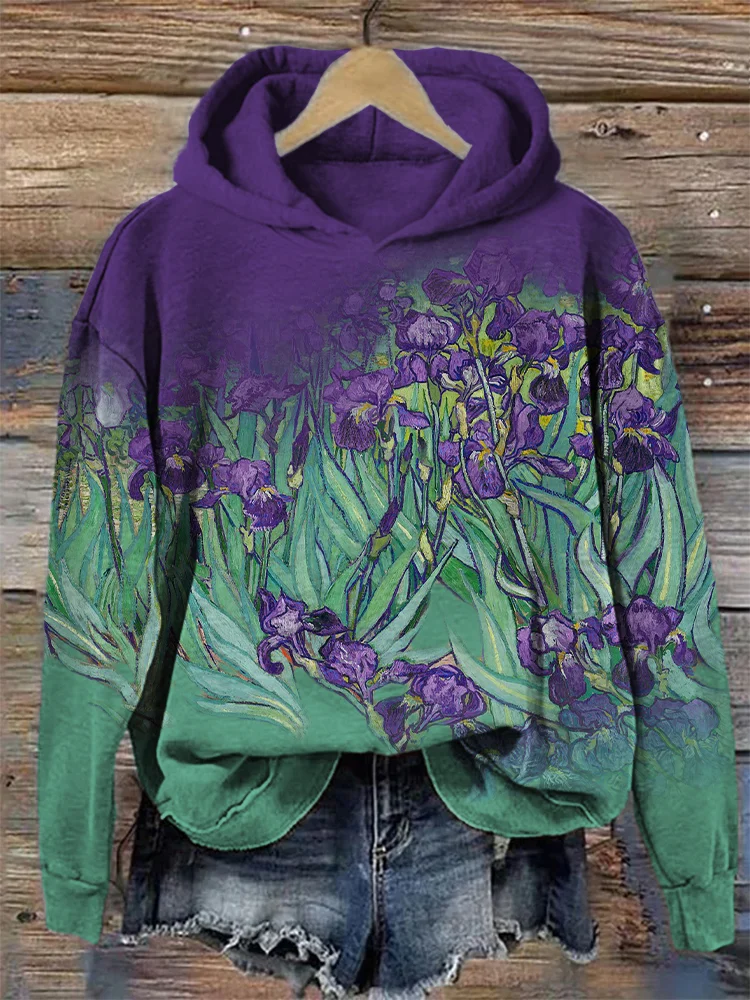 Samantha | Iris-Inspired Gradient Contrast Cozy Hoodie