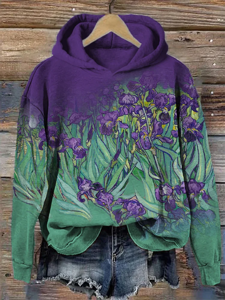 Samantha | Iris-Inspired Gradient Contrast Cozy Hoodie
