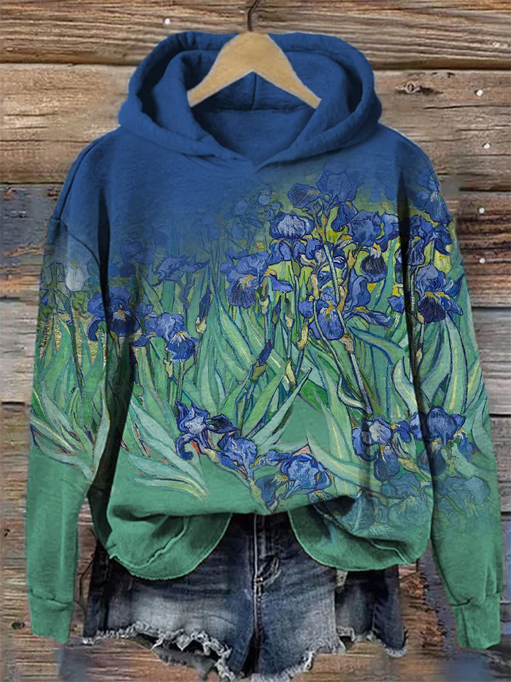 Samantha | Iris-Inspired Gradient Contrast Cozy Hoodie