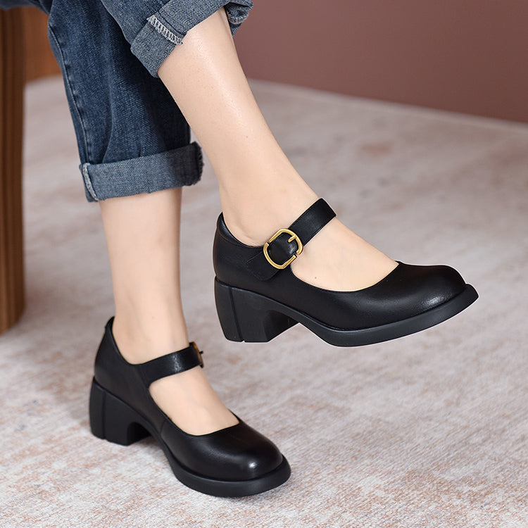 Serena |  Minimalist Mary Jane Flats for Daily Outfits