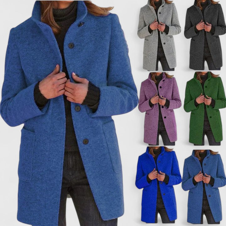 Elena® | Elegant Wool Blend Coat