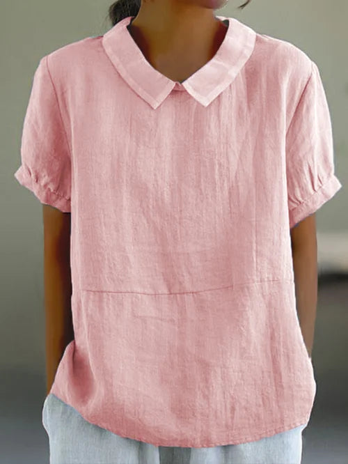 Amalie - Relaxed Fit Collared Top