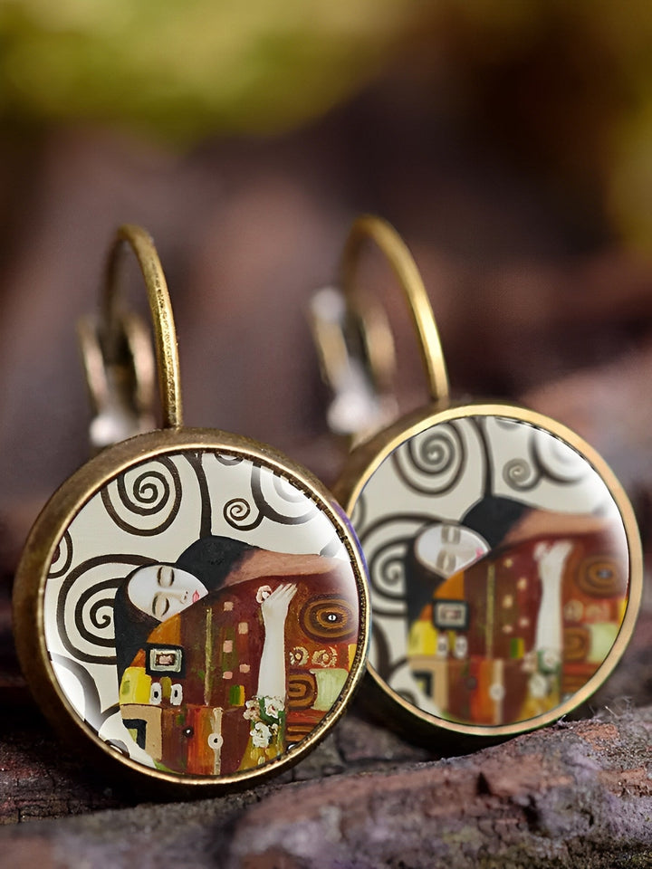Mey | Vintage Art Oil Painting Earrings