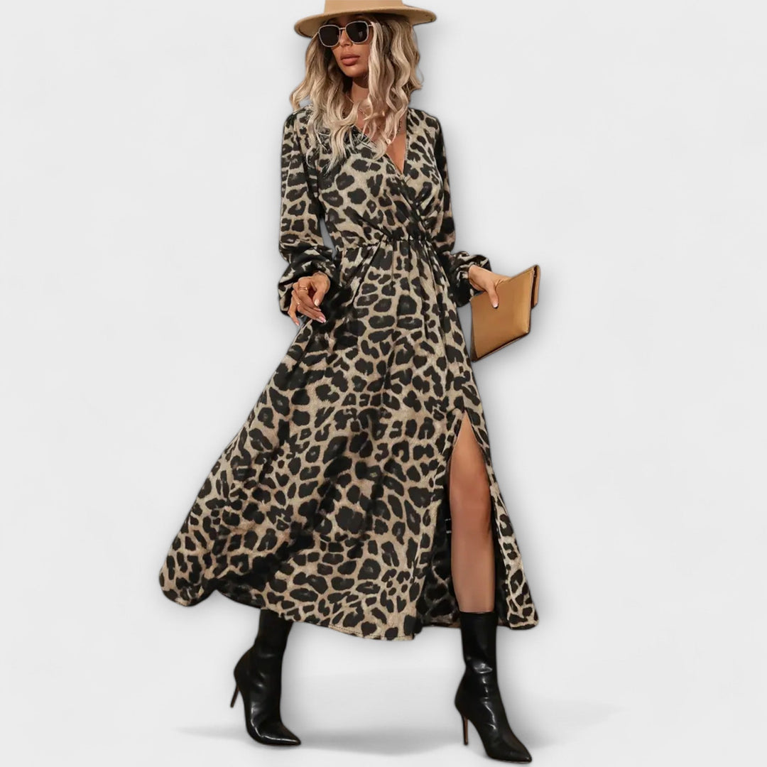 Natalie - Stylish Leopard Print Dress