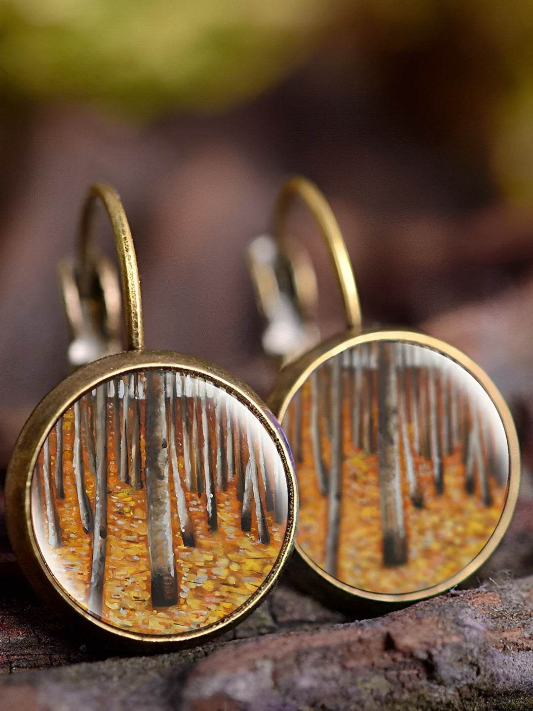 Mey | Vintage Art Oil Painting Earrings