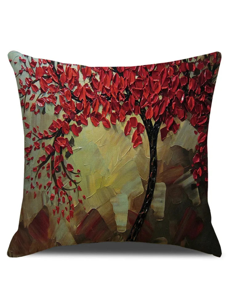 Seraphina | Floral Tree Oil Painting Art Pillowcase