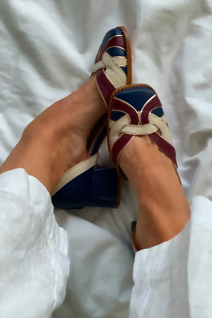 Amara | Tri-Color Slip-On Flats