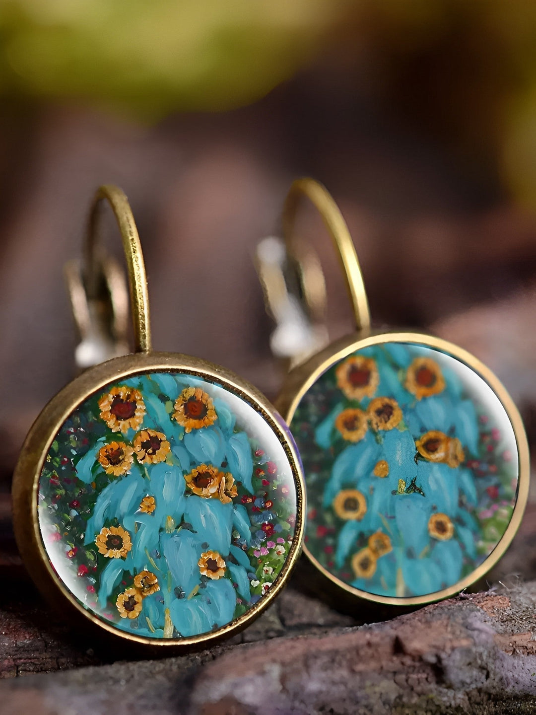 Mey | Vintage Art Oil Painting Earrings