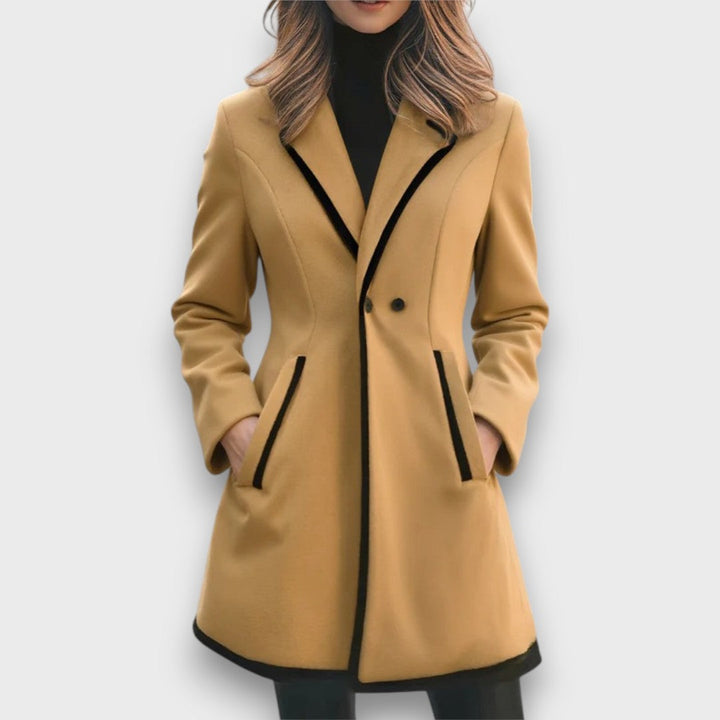 Morenza | White Coat With Black Trim