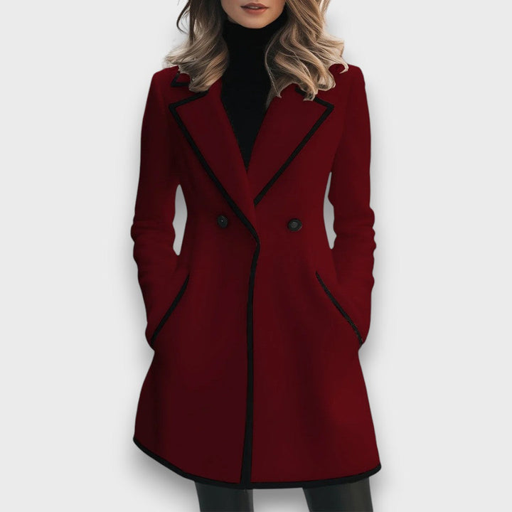 Morenza | White Coat With Black Trim