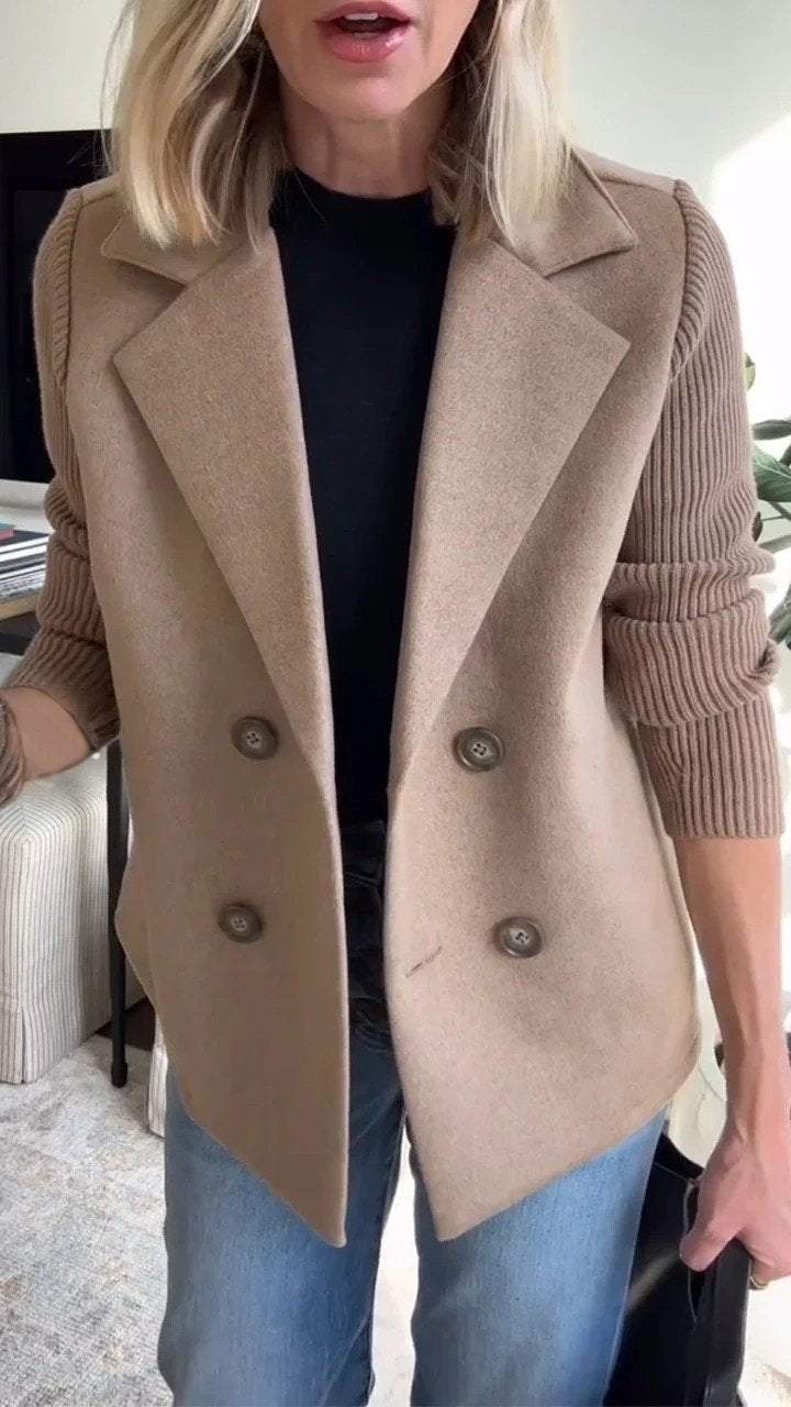 Amelia™ | Schicker Blazer mit Strickärmeln