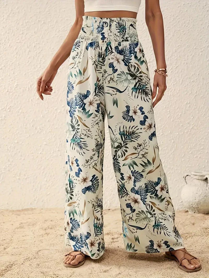 Léonie™ | Lett Dame Summer Pants with Elegant Floral Print for a Fresh and Stylish Summer Look