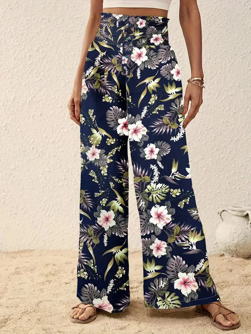 Léonie™ | Lett Dame Summer Pants with Elegant Floral Print for a Fresh and Stylish Summer Look
