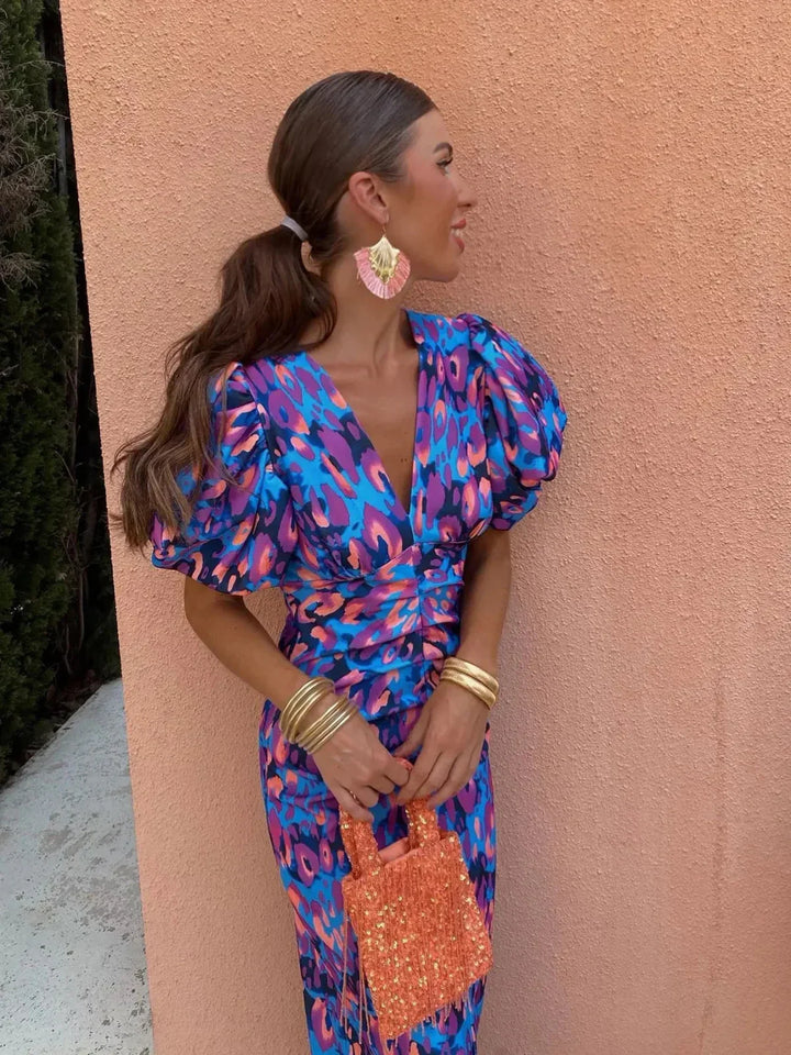Danuta | Colorful Ruffled Dress