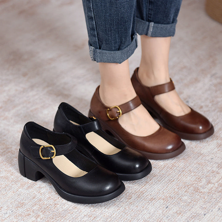 Serena |  Minimalist Mary Jane Flats for Daily Outfits