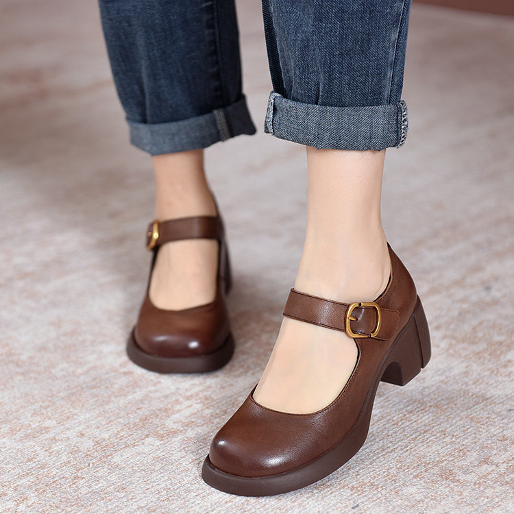 Serena |  Minimalist Mary Jane Flats for Daily Outfits