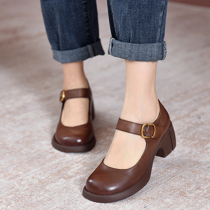 Serena |  Minimalist Mary Jane Flats for Daily Outfits