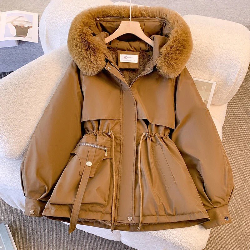 Amity™ | Luxurious Elegant Winter Down Jacket with Warm Faux Fur Trim